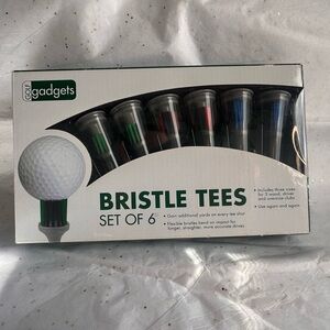 Golf Gadgets Bristle Tees Set of 6-NEW
